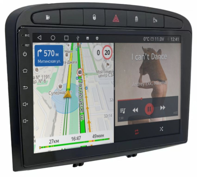 Штатная магнитола Peugeot 308 2008-2013 / 408 2012-2017 черный на Android 11 - Cardrox CD-4610M