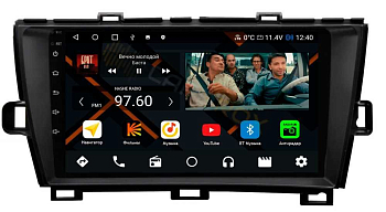 Штатная магнитола Toyota Prius 30 2009-2015, левый руль, черная на Android 11, DSP, 4G, IPS / QLED 2K, Carplay - Cardrox CD-4139-LB