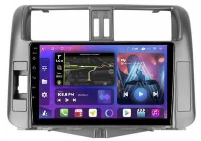Штатная магнитола для Toyota Land Cruiser Prado 150 2009-2013 на Android 13, QLED/2K, 4G - FarCar S500 Plus (065M серебро)