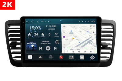 Автомагнитола штатная с 2K экраном RedPower 71263 Slim на Android 10 для Subaru Legacy BL/B13 (05.2003-09.2009) Outback BP (10.2003-09.2009)