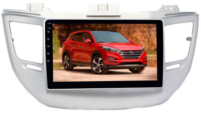 Штатная магнитола для Hyundai Tucson 3 2015-2018 серебро LeTrun 2777-3150 9 дюймов (крутилки) NS 2+16 Gb MTK-L Android 10.x DSP ++