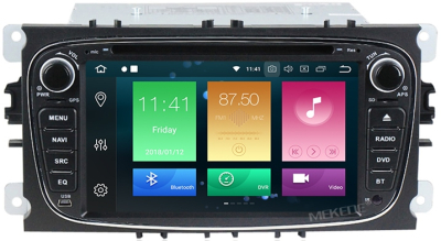 Штатное головное устройство Ford Focus, Mondeo, S-MAX, Galaxy, Tourneo, Transit черный на Android 10 Carmedia MKD-F746B-P6