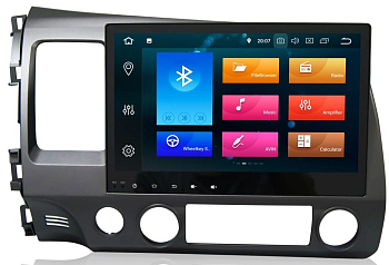 Штатная автомагнитола Honda Civic VIII 2006-2011 Carmedia KD-1057-P6 Android 9.0 DSP