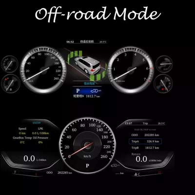 Цифровая приборная панель для Toyota Land Cruiser Prado 2018+ - Carmedia NH-LCD-T04