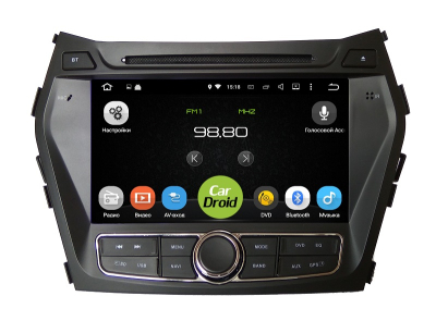 Штатная магнитола Roximo CarDroid RD-2009 для Hyundai Santa Fe 3 2012+ (Android 8.0)