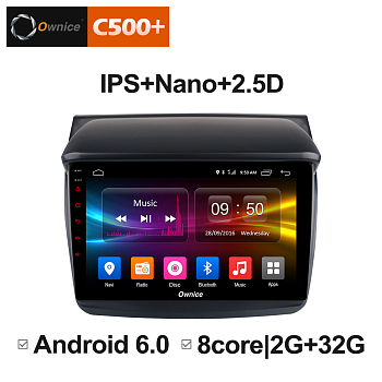 Штатная магнитола Ownice C500+ S9635P для Mitsubishi Pajero Sport (Android 6.0)