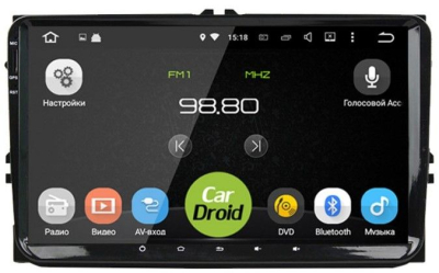 Штатная магнитола Roximo CarDroid RD-3721D для Volkswagen  / Skoda 9 дюймов (Android 10) DSP