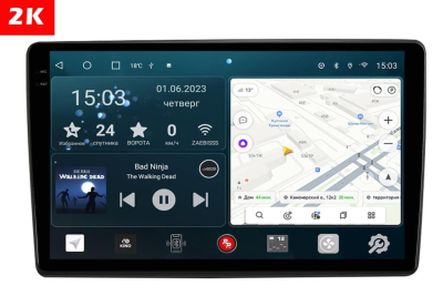 Автомагнитола штатная с 2K экраном RedPower 71011 Slim на Android 10 для Nissan Almera, Juke, Versa, Note, Micra, March, Sunny, Livina, Latio (2014-2020)