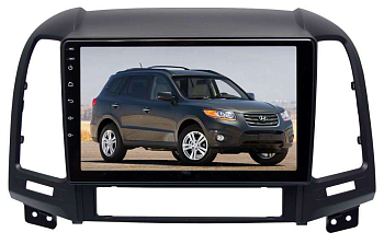 Магнитола Hyundai Santa Fe 2006-2012 LeTrun 3752-4217 9 дюймов VT Android 10.x MTK-L 2+16 Gb ASP