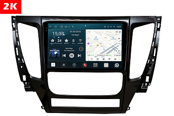 Автомагнитола штатная с 2K экраном RedPower 71423 Slim на Android 10 для Mitsubishi Pajero Sport 2015-2019