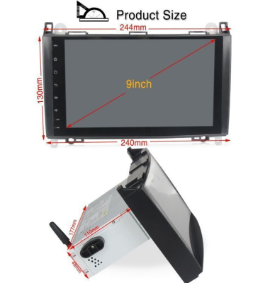 Штатная автомагнитола Android 10 Carmedia XN-9505-P30 для Mercedes-Benz A класс, B класс, Viano, Vito, Sprinter, Volkswagen Crafter