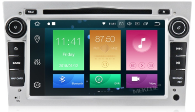 Штатное головное устройство OPEL Astra H, Vectra C, Corsa D, Antara, Vivaro, Meriva, Zafira (серебро) на Android 10 Carmedia MKD-7408-P5-s