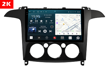 Автомагнитола штатная с 2K экраном Redpower 75135G на Android 10 для Ford S-MAX (03.2006-04.2015) кондиционер (глянец)