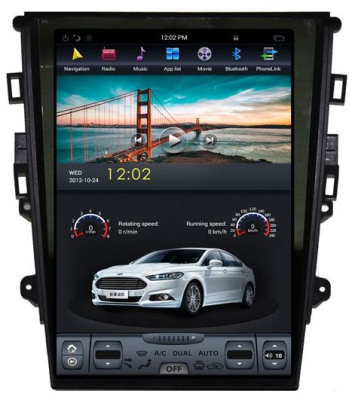 Магнитола Tesla для Ford Mondeo 5 2015+ top level на Android 9.0 Carmedia ZF-1201-S3-DSP