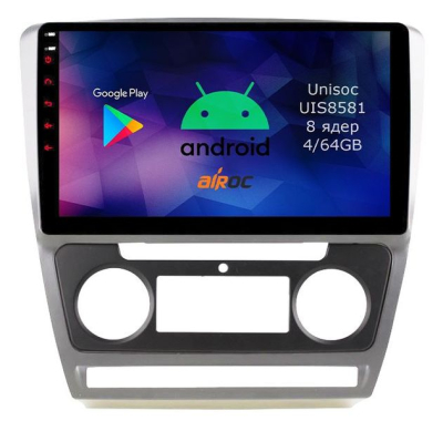 Штатная магнитола для Skoda Octavia A5 silver на Android 14 - Airoc RMN-3202S