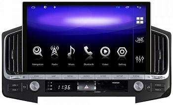 Магнитола для Toyota Land Cruiser 200 2016-2021 (без отдельного экрана климата) на Android 12, 4G, Carplay - Parafar PF567L13