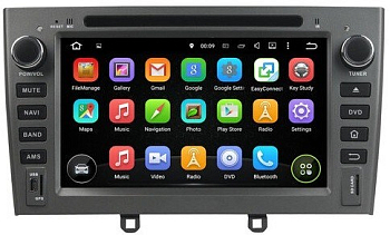 Магнитола для Peugeot Peugeot 408 2012+, 308 2008-2014, RCZ 2010-2015 черный на Android 10 - Carmedia MKD-7047В-P6