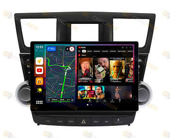 Штатная магнитола Toyota Highlander II 2008-2013 на Android 10, DSP, 4G, IPS, Carplay - Cardrox CD-4976-13 (11-13 дюймов)
