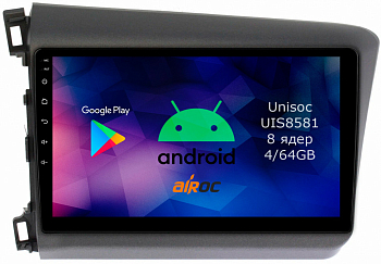 Штатная магнитола для Honda Civic 9 4D, 2011-2015 на Android 14 - Airoc RMN-1921