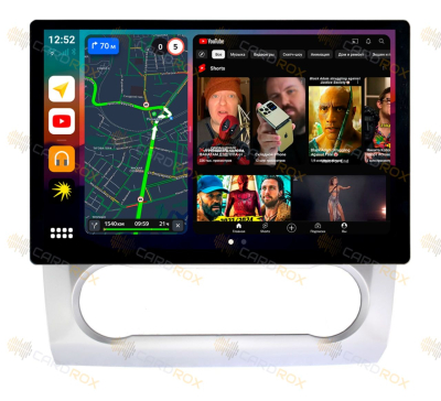 Штатная магнитола Ford Focus II 2005-2011 рамка под климат (серебро) на Android 10, DSP, 4G, IPS, Carplay - Cardrox CD-4081-13 (11-13 дюймов)