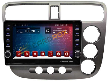 Головное устройство на Android 10 для Honda Civic 2000 - 2006 CARDROX FD-4341-TS10-4-64 с кнопками и DSP процессором