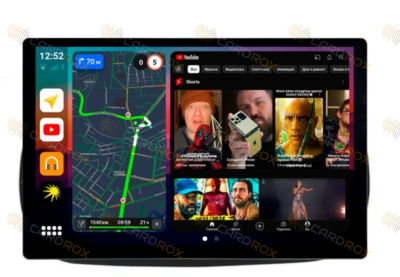 Штатная магнитола Fiat 500 2007 - 2015 черная на Android 10, DSP, 4G, IPS, Carplay - Cardrox CD-4889-13 (11-13 дюймов)