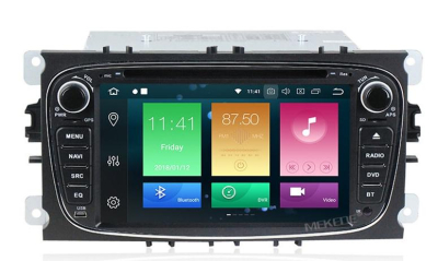 Магнитола для Ford Focus II, Mondeo, S-MAX, Galaxy, Tourneo, Transit Connect черный на Android 10 - Carmedia MKD-7028B-P30