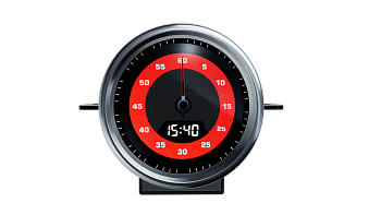 Часы для Porsche Cayenne 2010-2017 в аналоговом стиле - Carmedia ZF-5025