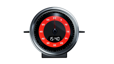 Часы для Porsche Cayenne 2010-2017 в аналоговом стиле - Carmedia ZF-5025 Часы для Porsche Cayenne 2010-2017 в аналоговом стиле - Carmedia ZF-5025