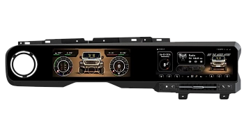 Магнитола + приборная панель для Jeep Wrangler 2018-2021 (черный) на Android 12 - Carmedia ZH-J1301B