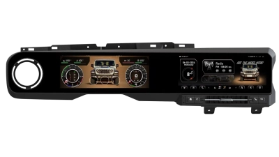 Магнитола + приборная панель для Jeep Wrangler 2018-2021 (черный) на Android 12 - Carmedia ZH-J1301B