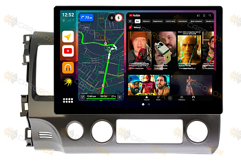 Штатная магнитола Honda Civic 4D седан 2006-2011 на Android 10, DSP, 4G, IPS, Carplay - Cardrox CD-4045-13 (11-13 дюймов)