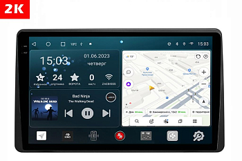 Автомагнитола штатная с 2K экраном RedPower 71358 Slim на Android 10 для Renault Arkana (11.2018-2022)