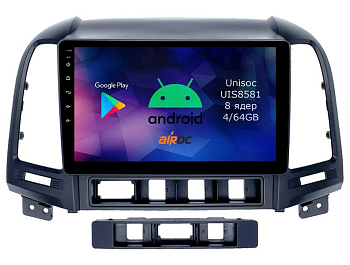 Штатная магнитола для Hyundai SantaFe 2, 2006-2012 на Android 14 - Airoc RMN-2008