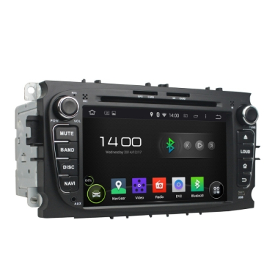 Штатное головное устройство для FORD Focus II, Mondeo, S-MAX, Galaxy, Tourneo, Transit Connect черный на Android 8.0 Carmedia KDO-7053 (овал)