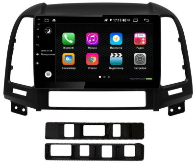 Штатное головное устройство Hyundai Santa Fe (2006-2012) 9 дюймов на Android 10 NaviPilot NPD10L-WTG-H008-09