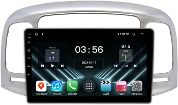 Штатная магнитола для Hyundai Accent 2006-2011, Verna 2005-2010 на Android 13 - FarCar (D/DX3009M серебро) Штатная магнитола для Hyundai Accent 2006-2011, Verna 2005-2010 на Android 13 - FarCar (D/DX3009M серебро)