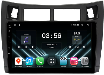 Штатная магнитола для Toyota Yaris, Platz 2005-2012, Vitz 2005-2011 на Android 13 - FarCar (D/DX3022M черная)