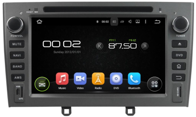 Штатная автомагнитола Android 10 Carmedia KD-7604-g-P30 для Peugeot 408 2012+, 308 2008-2014, RCZ 2010-2015 (серый)