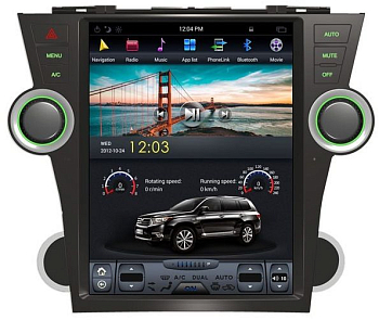 Магнитола Tesla для Toyota Highlander 2007-2013 U40 на Android 9.0 Carmedia ZF-1225-DSP