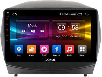 Штатная магнитола для Hyundai ix35 2009-2015 дорестайл и рестайл на Android 10, DSP, HDMI, Интерьерная подсветка  - Carmedia OL-1702-D