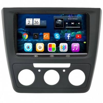 Штатная автомагнитола + рамка VOMI VM1688-T8 YTM для Skoda Yeti кондей + RSC-8676 YTM на Android 7