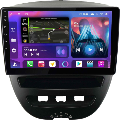 Штатная магнитола для Peugeot 107, Toyota Aygo, Citroen C1 2005-2014 на Android 13, QLED/2K, 4G - FarCar S500 Plus (3072M)
