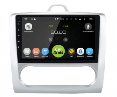 Штатная магнитола CarDroid RD-1702FA для Ford Focus 2, S-max (Android 10)