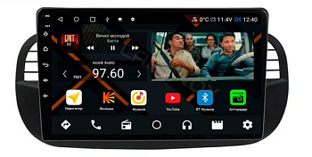 Штатная магнитола Fiat 500 2007 - 2015 черная на Android 11 - Cardrox CD-4889M