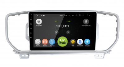 Штатная магнитола CarDroid RD-2319F для KIA Sportage 4 (Android 10)