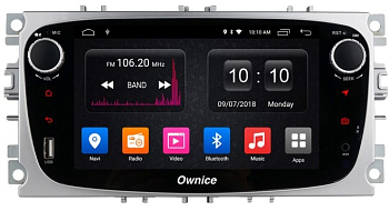 Штатная магнитола Ownice G10 S7282E-S для Ford Focus 2, Mondeo (Android 8.1) Серебро