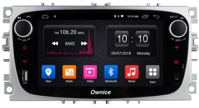 Штатная магнитола Ownice G10 S7282E-S для Ford Focus 2, Mondeo (Android 8.1) Серебро