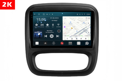 Автомагнитола штатная с 2K экраном RedPower 71374 Slim на Android 10 для Renault Trafic 3 (2014-2021), Opel Vivaro B (2014-2018)