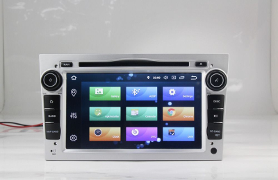 Штатная автомагнитола Opel Astra H, Vectra C, Corsa D, Antara, Vivaro, Meriva, Zafira (серебро) Carmedia MKD-7408-P30-s Android 10 DSP